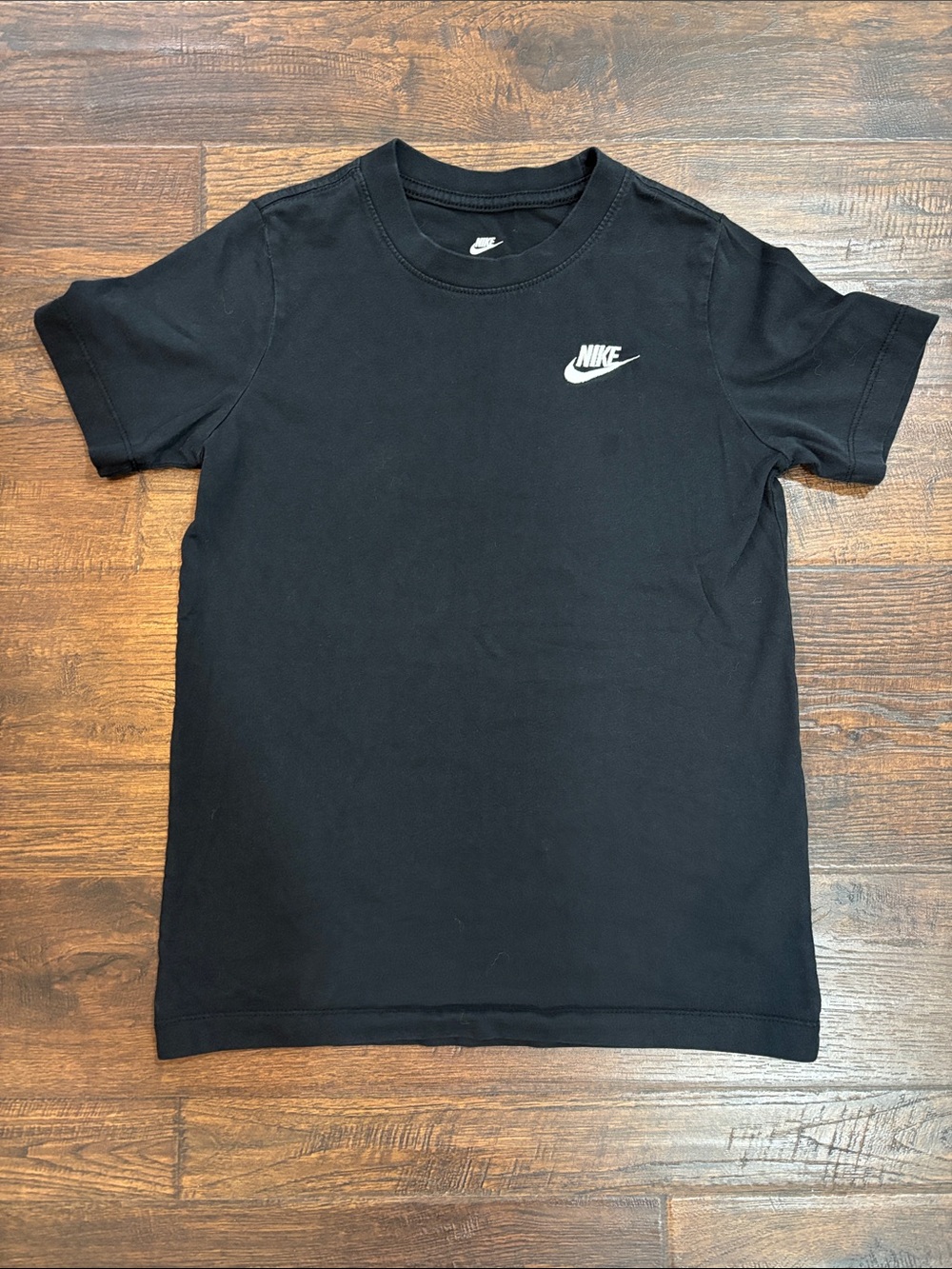 Nike Black Kids T-Shirt with White Swoosh